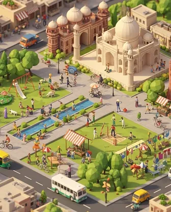 Illustration for 3 Days in Agra — Family with Kids