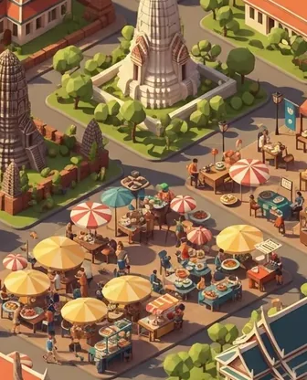 Illustration for 2 Days in Ayutthaya — Food & Wine