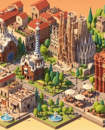 Illustration for 2 Days in Barcelona — Romance