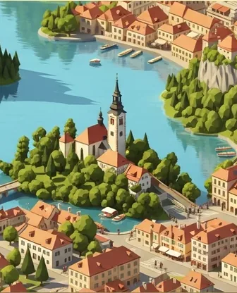 Illustration for 3 Days in Bled — Culture & History
