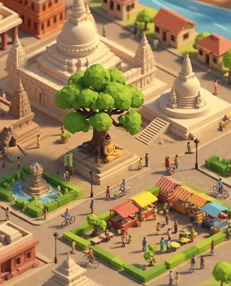 Illustration for 3 Days in Bodh Gaya — Culture & History