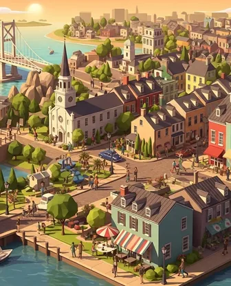 Illustration for 2 Days in Charleston — Romance
