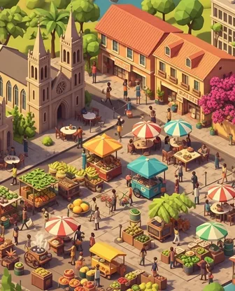 Illustration for 2 Days in Douala — Food & Wine
