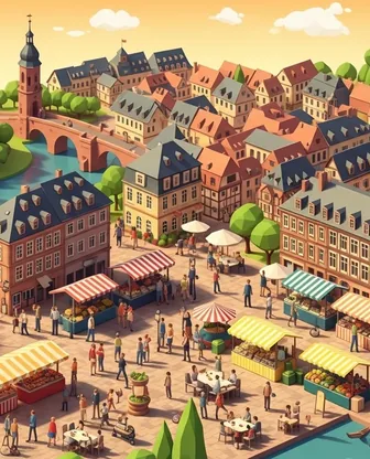 Illustration for 2 Days in Heidelberg — Food & Wine