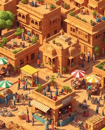 Illustration for 2 Days in Jaisalmer — Food & Wine