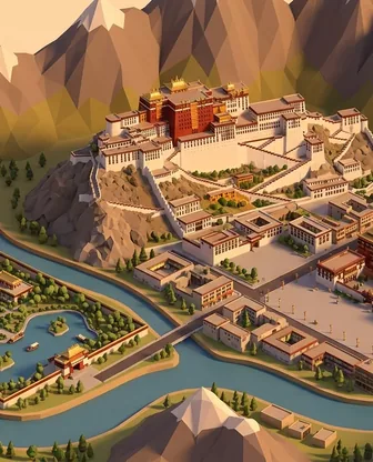 Illustration for 3 Days in Lhasa — Culture & History