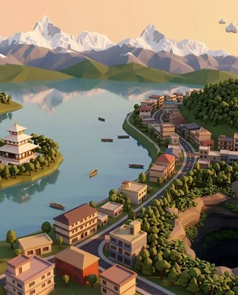 Illustration for 3 Days in Pokhara — Family with Kids