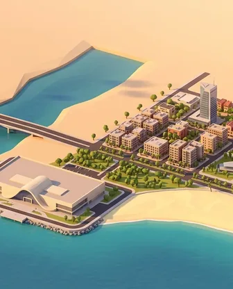 Illustration for Shopping and Beach Bliss