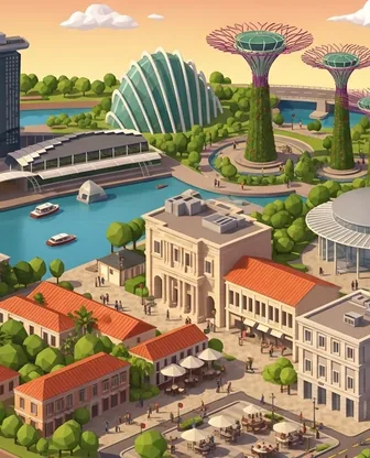 Illustration for 2 Days in Singapore — Romance
