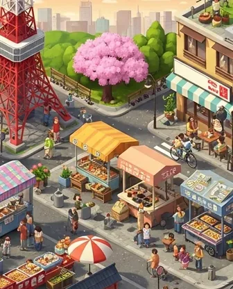 Illustration for 2 Days in Tokyo — Food & Wine
